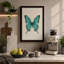 Symmetrical Butterfly Study Botanical - Wrapped Canvas-1546067251-1546067250
