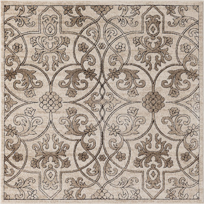 Tapis à motif floral Dathon