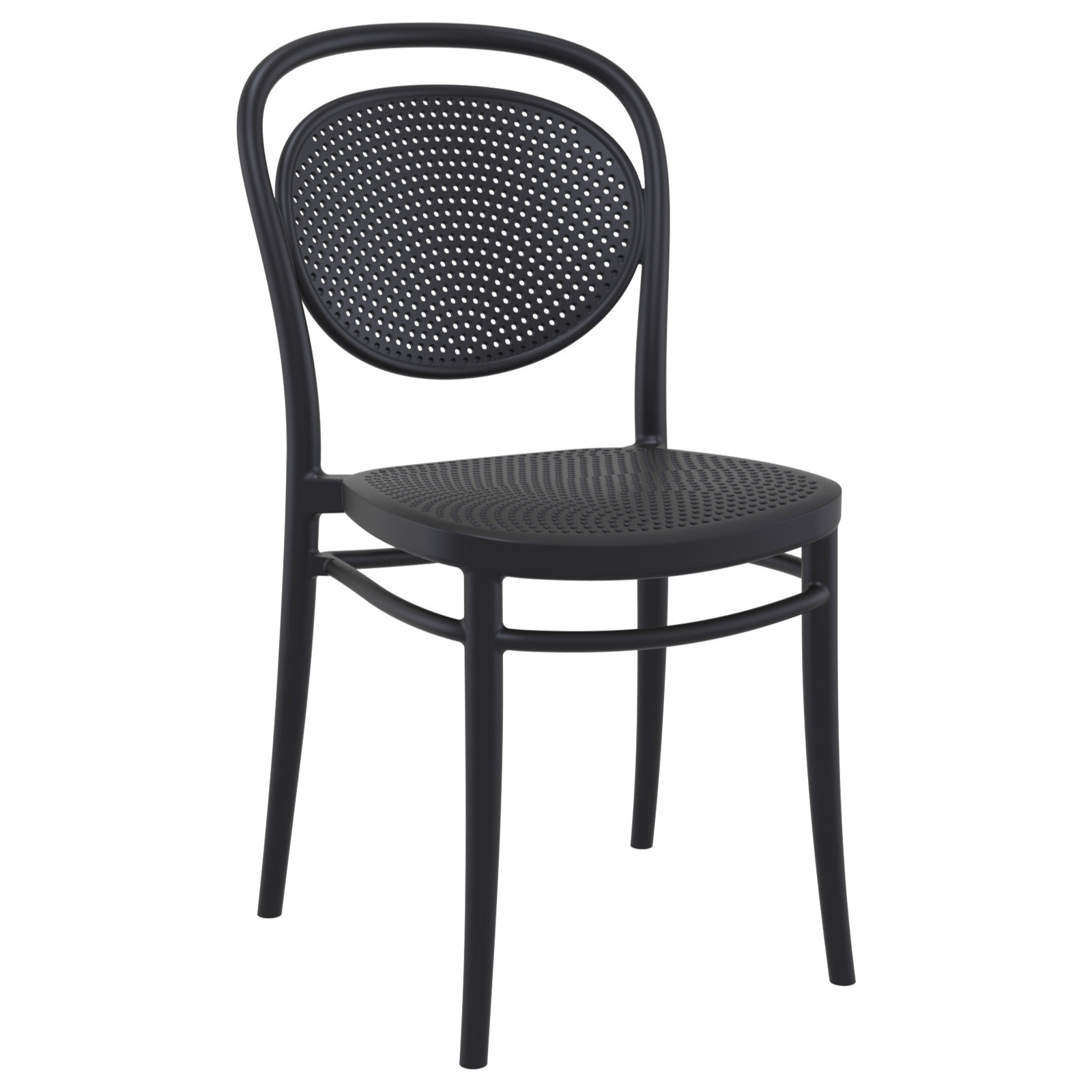 Farrah Square 2 - Person 27.5" Long Bistro Set, Black
