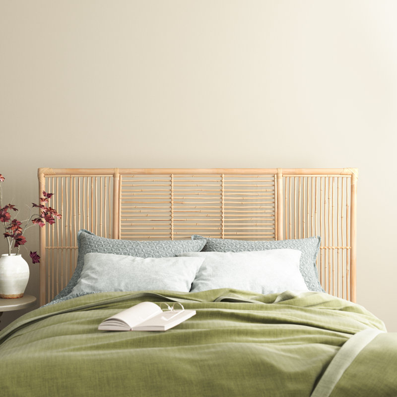Lita Bohemian Rattan Openwork Headboard, Full/Double