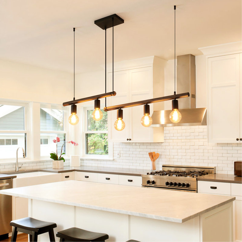 Luminaire suspendu de cuisine 50W Max 5 - peint à la main, à intensité variable, base en métal E26 pour longueur réglable