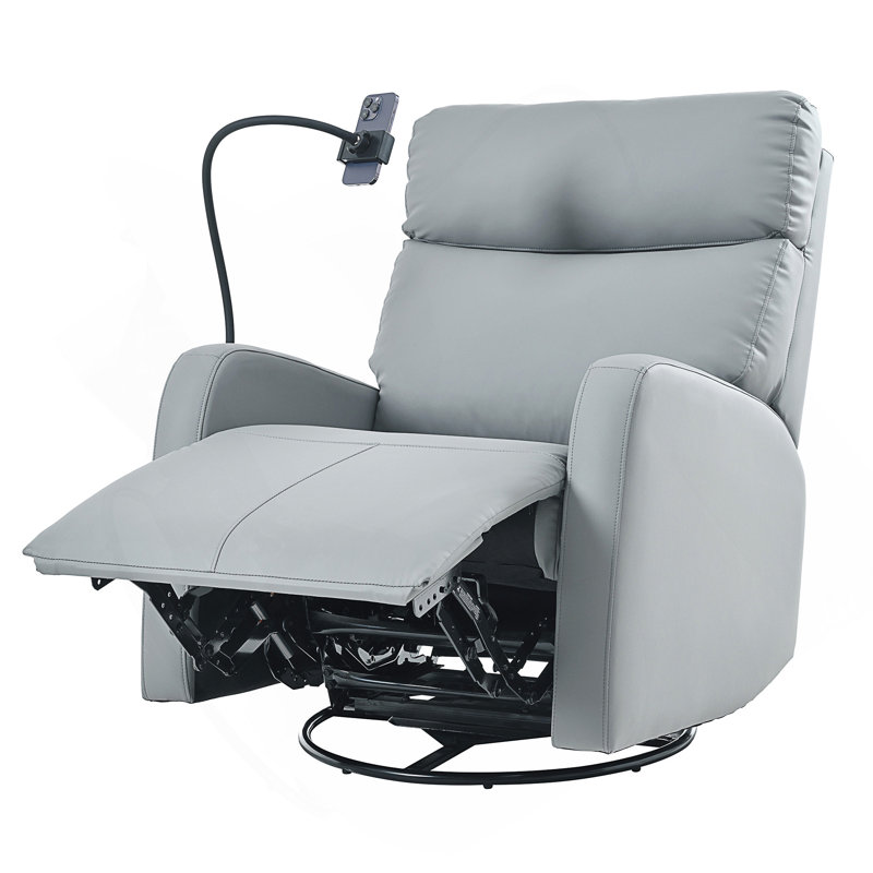 Swivel Rocker Recliner Chair,360 Degree Nursery Rocking Chair,Glider Chair,Modern Small Rocking Swivel Recliner Chair For Bedroom,Living Room Chair Home Theater Seat,Phone Holder