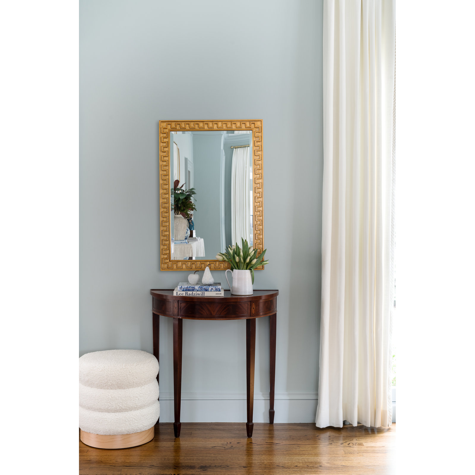 Greek Key Wall Mirror by Erin Gates, Gold