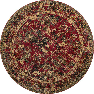Tapis brun / rouge / noir Alameda