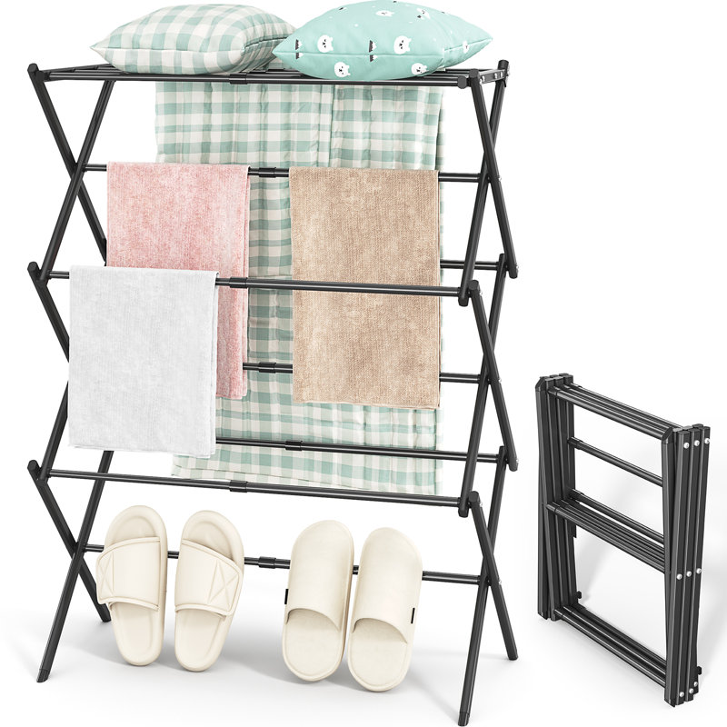 Metal Folding Clothes Drying Rack,Large Capacity Laundry Drying Rack,Drying Rack,Laundry Hanging Rack,Laundry Rack