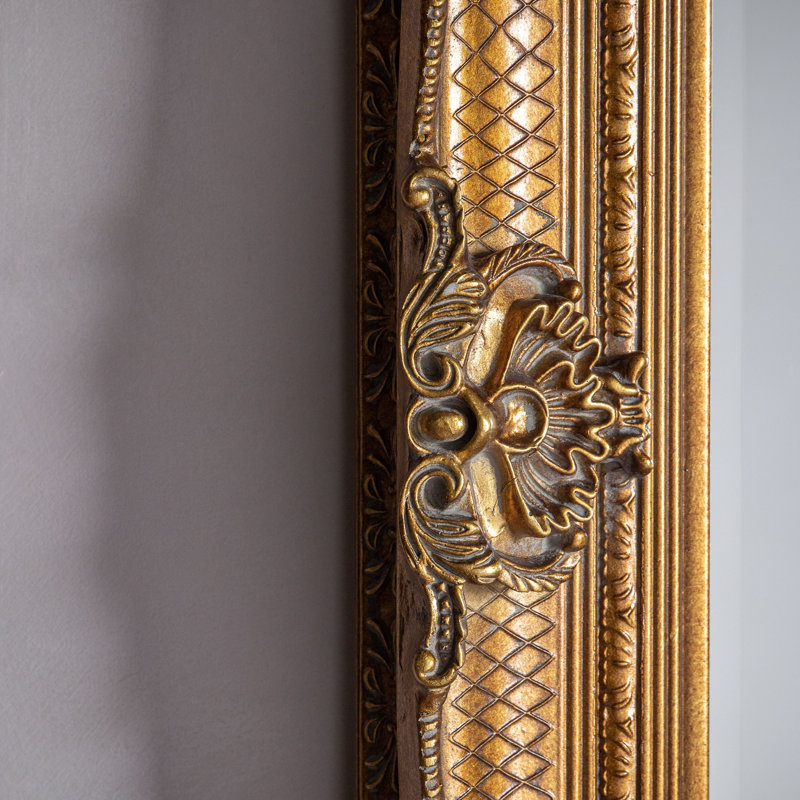 Lindsay Wood Flat Wall Mirror, Gold