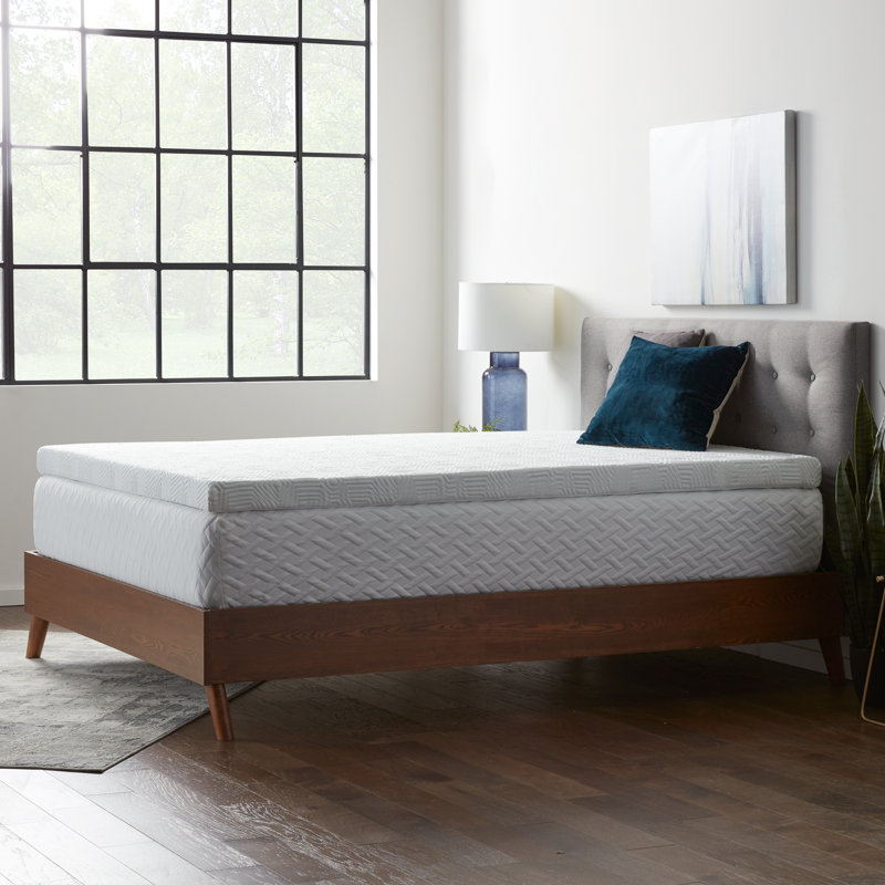 Full Size 4" Gel Memory Foam Mattress Topper with Cover