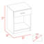 Table de chevet 1 tiroir 1 tablette