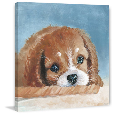 Teary-Eyed Pup - Wrapped Canvas Painting