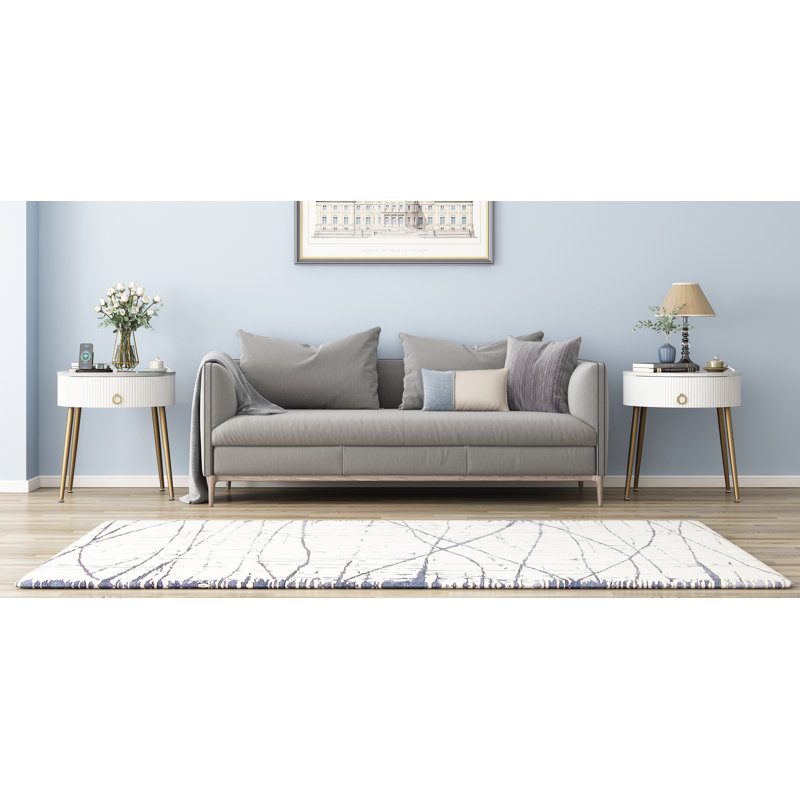 Ensemble de tables de bout Palbo, Or, Blanc