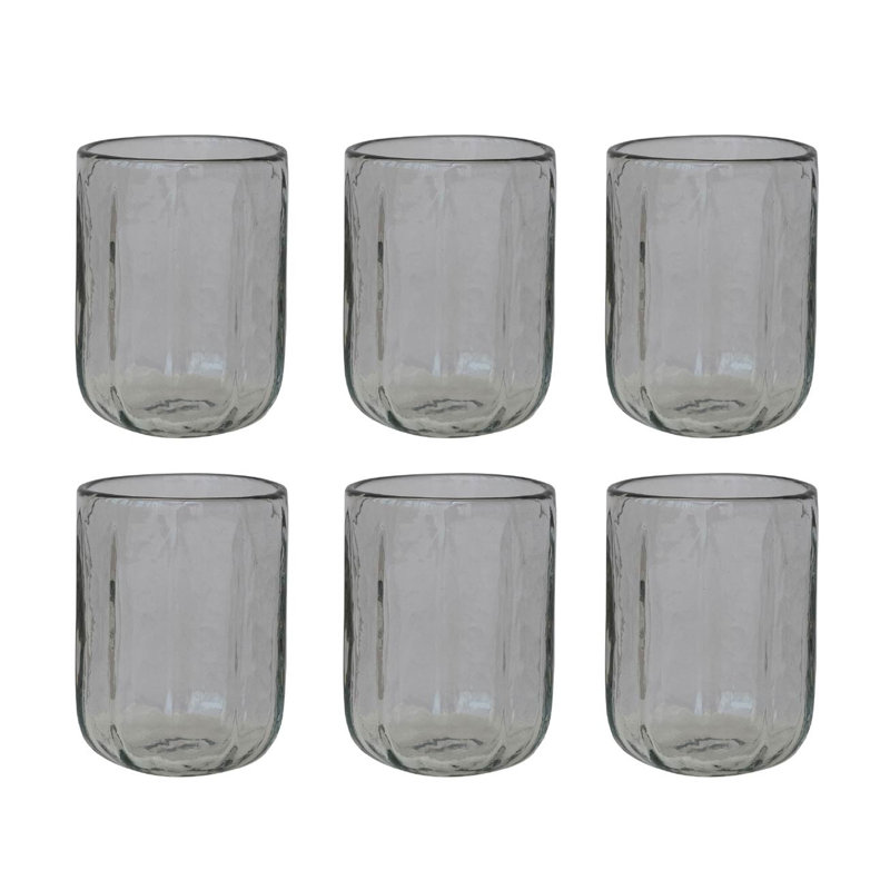 Hand-Blown Round Drinking Glass