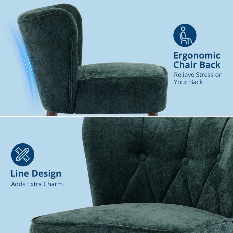 Fauteuil de chambre Mid-Century, Vert