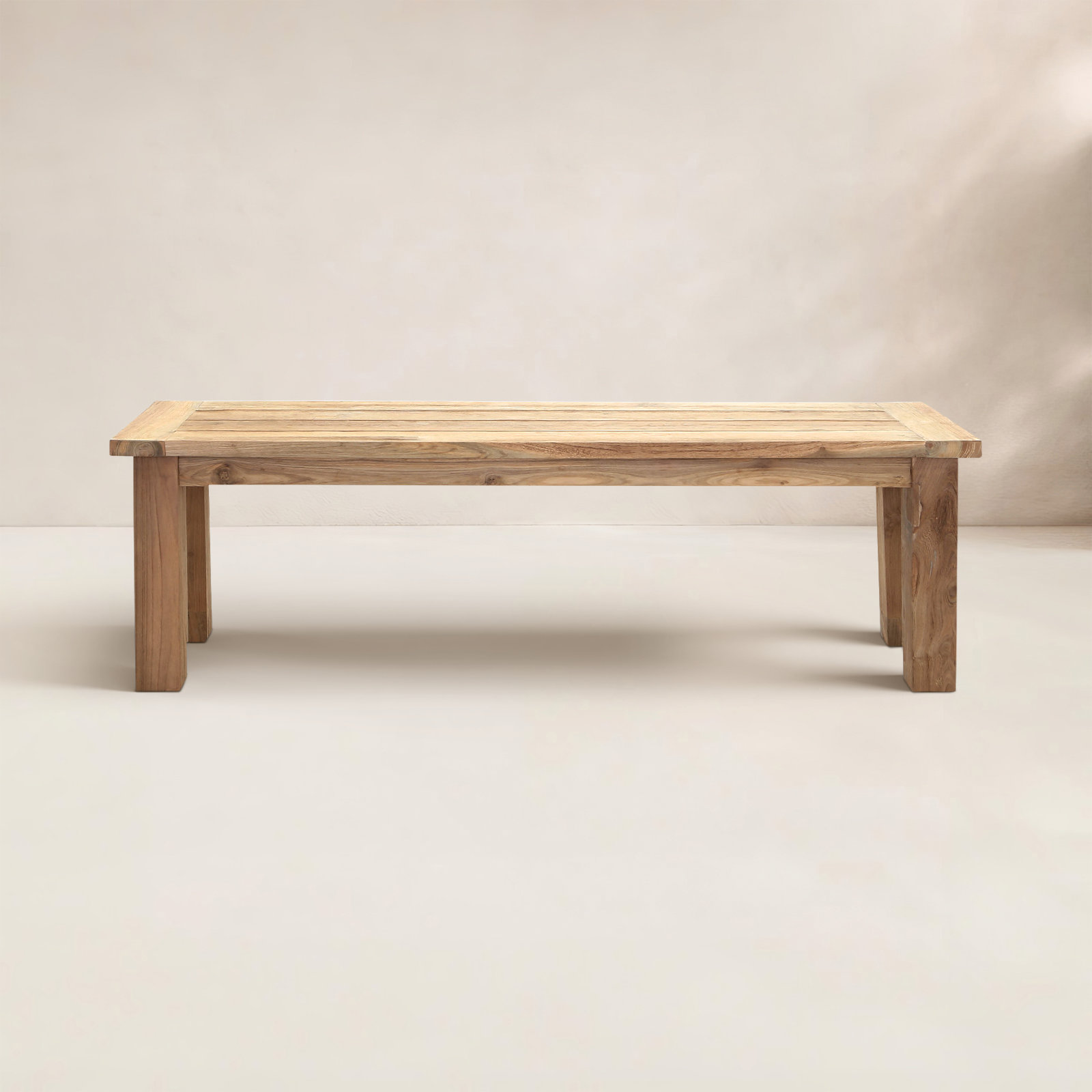 Bedwell Teak Picnic Bench, 17.7" H x 59.1" W x 15.7" D