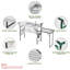 Table de nettoyage du poisson, table de camping pliante portable avec grille d'extension pliante, station de nettoyage du poisson avec deux lavabos, raccordement du tuyau-131126398