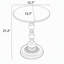 Table d'appoint ronde vintage en métal, table de chevet décorative, table basse multifonctionnelle pour petits espaces intérieurs et extérieurs (salon, chambre, terrasse).