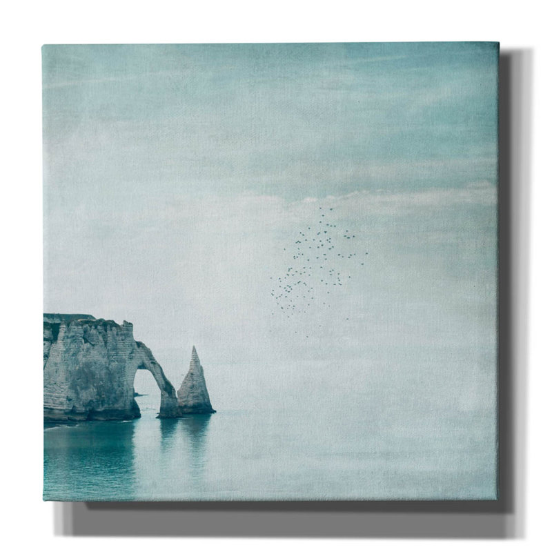 «Porte Daval & Aiguille - Normandy» par Dirk Wustenhagen, art mural sur toile, H 12 po x l 12 po x P 0,75 po