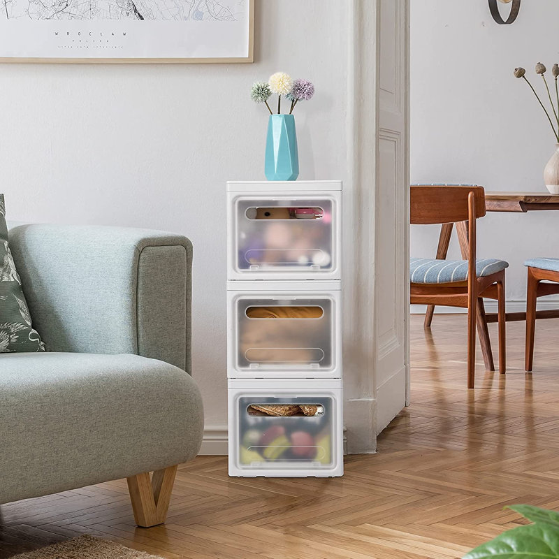 Rebrilliant 3 Pair Stackable Shoe Box Storage - Wayfair Canada