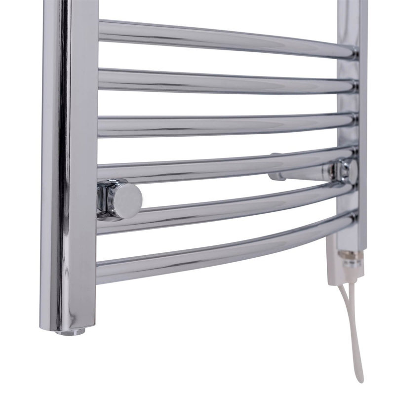 Aillie Curved Towel Rail Heated Towel Rails, Chrome