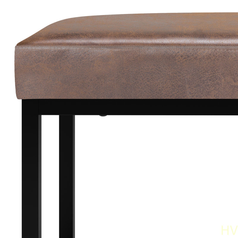 Reynolds - Small Bench - Distressed Contemporary Multi-Functional Ottoman Bench For Bedroom, Living Room And Entryway
