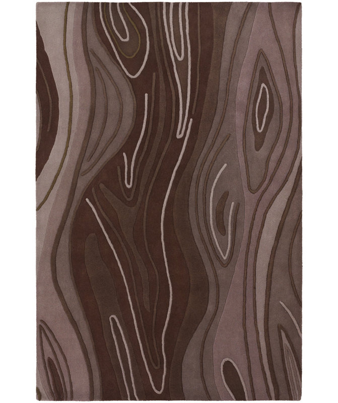 Inhabit Designer Brown Area Rug, 5' x 7'6"