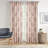 Linen Blend Curtains, Floral,  Back Tab / Rod Pocket, 2 Panels Set-108649043