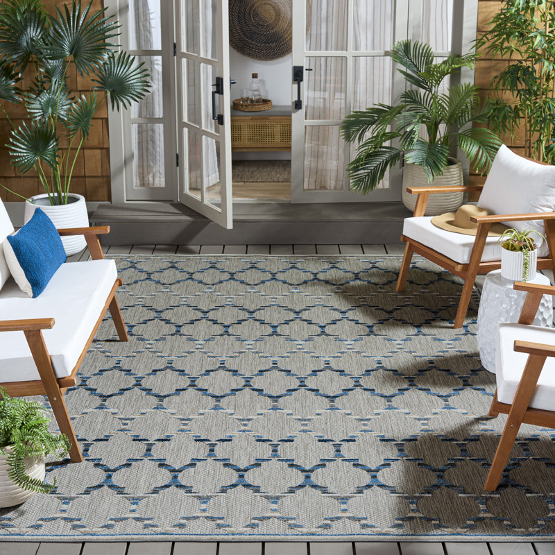 Dellena Performance Geometric Indoor/Outdoor Area Rug, Rectangle 8' x 10'