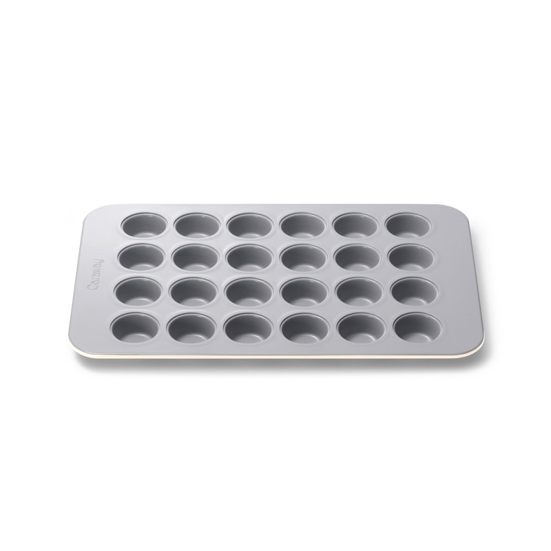 Caraway 24 Cup Mini Muffin Pan, Cream, Cream