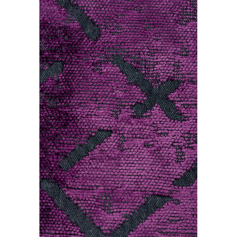 Rapture Purple/Gray Luxury Area Rug, Rectangle 7'10" x 9'10"