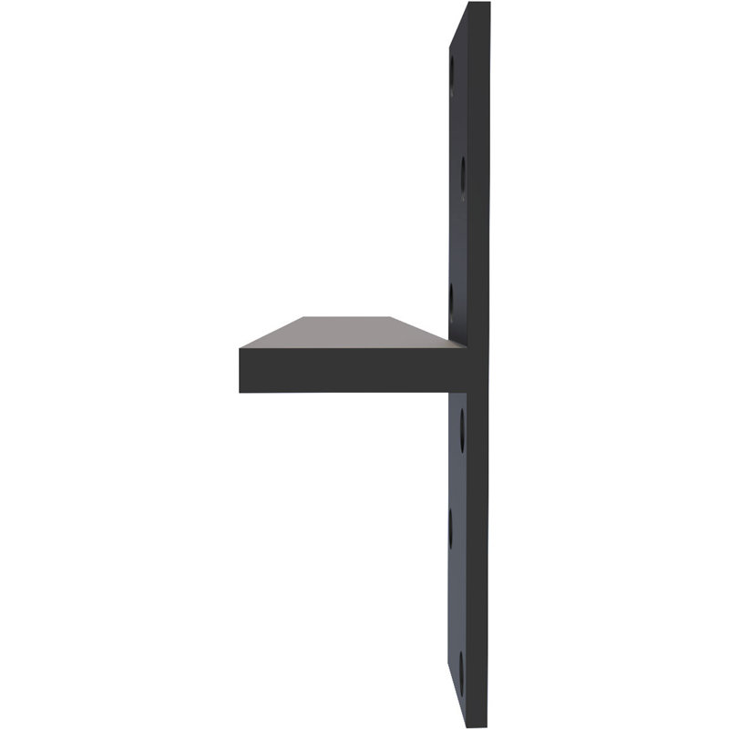 Fixation murale flottante en acier robuste, H 22 po x l 8 po x P 2,5 po