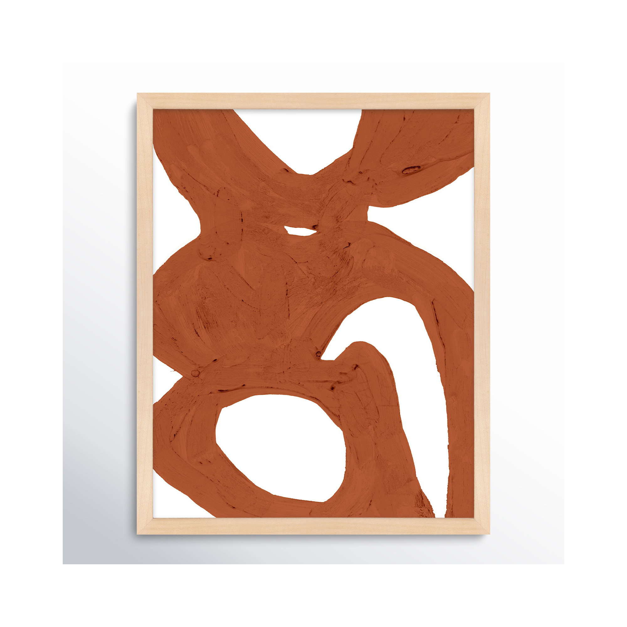 Copper Harmony 1 by Andrea Stokes, 30" H x 24" W x 1.25" D, Brown Framed