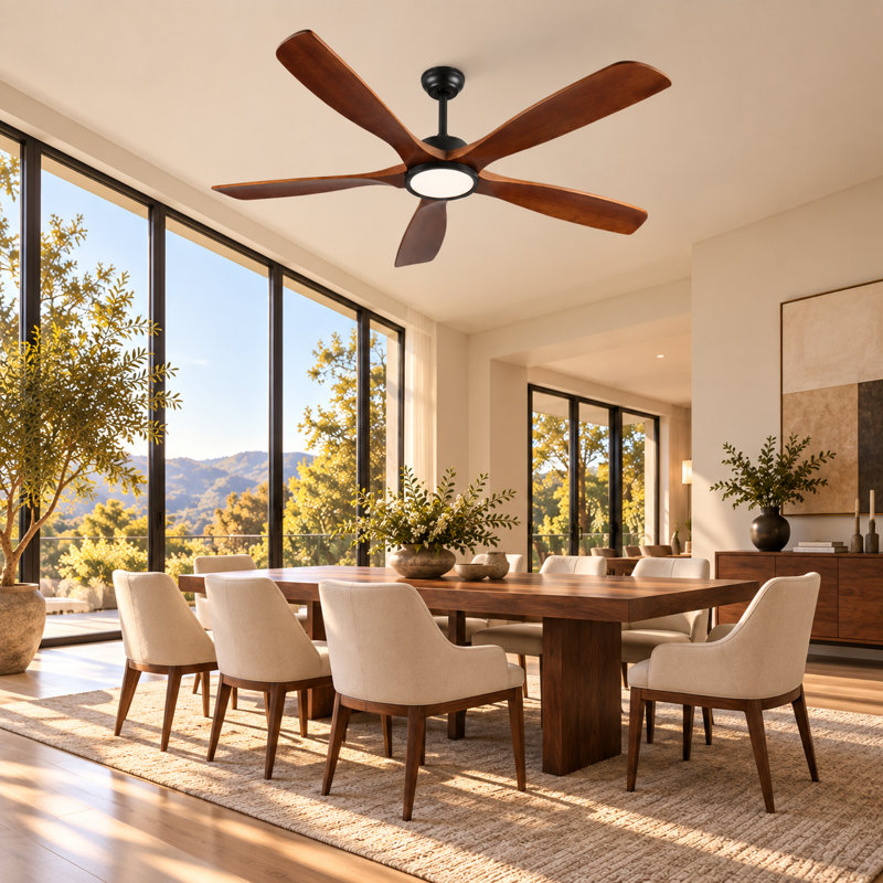72 Inch wood Ceiling Fan with light, Low Profile Ceiling Fan with Remote Control,Noiseless Reversible DC Motor with Timer