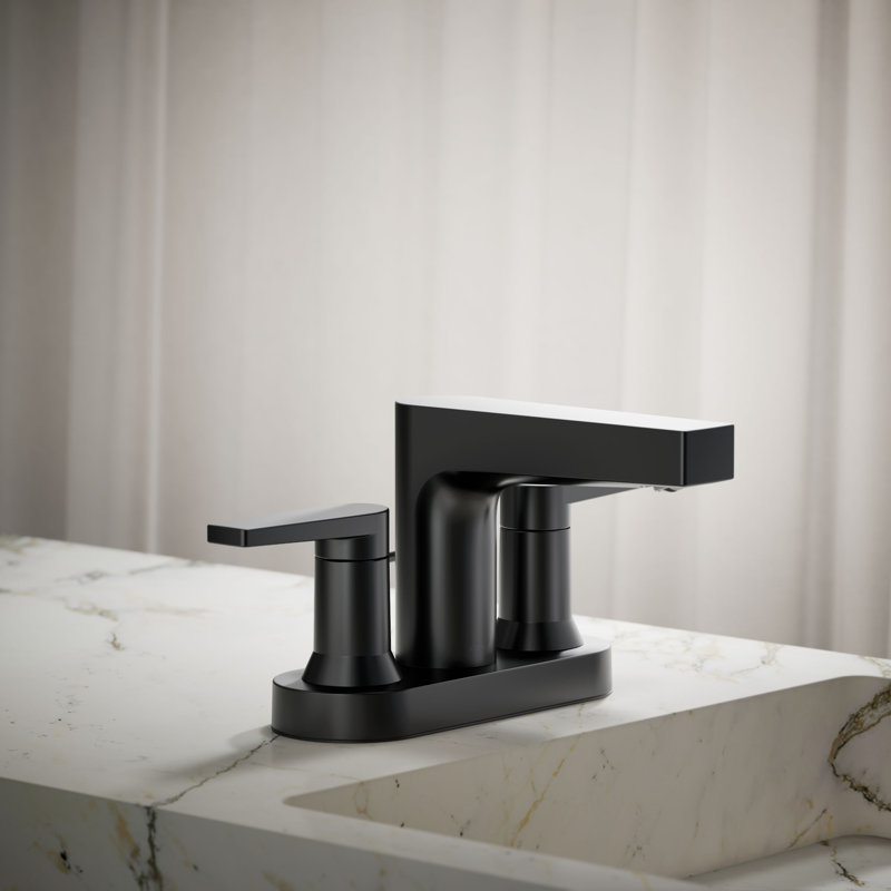 Taut Centerset Bathroom Sink Faucet, Matte Black