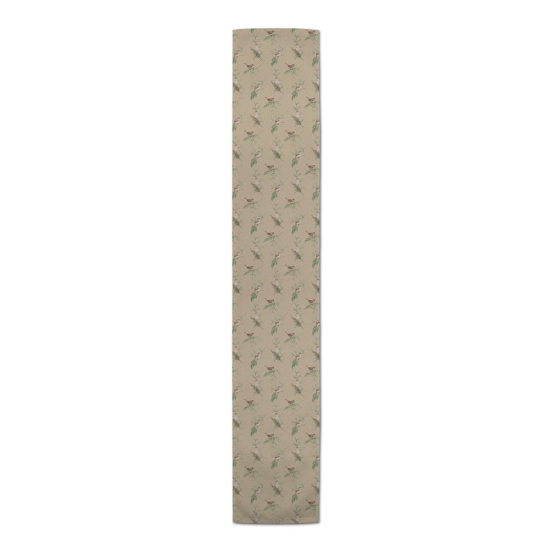Chemin de table pin sur fond blanc, 90 po x 16 po, Brun