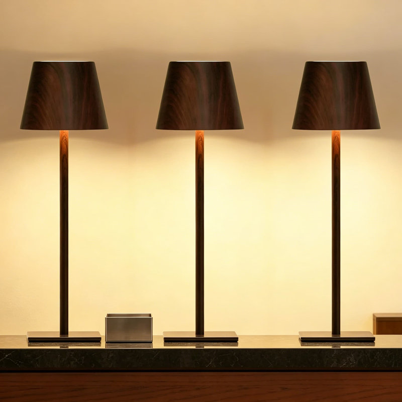 Lampe de table rechargeable sans fil avec gradation continue et 3 températures de couleur - Lampe de bureau portable à piles pour une utilisation intérieure et extérieure