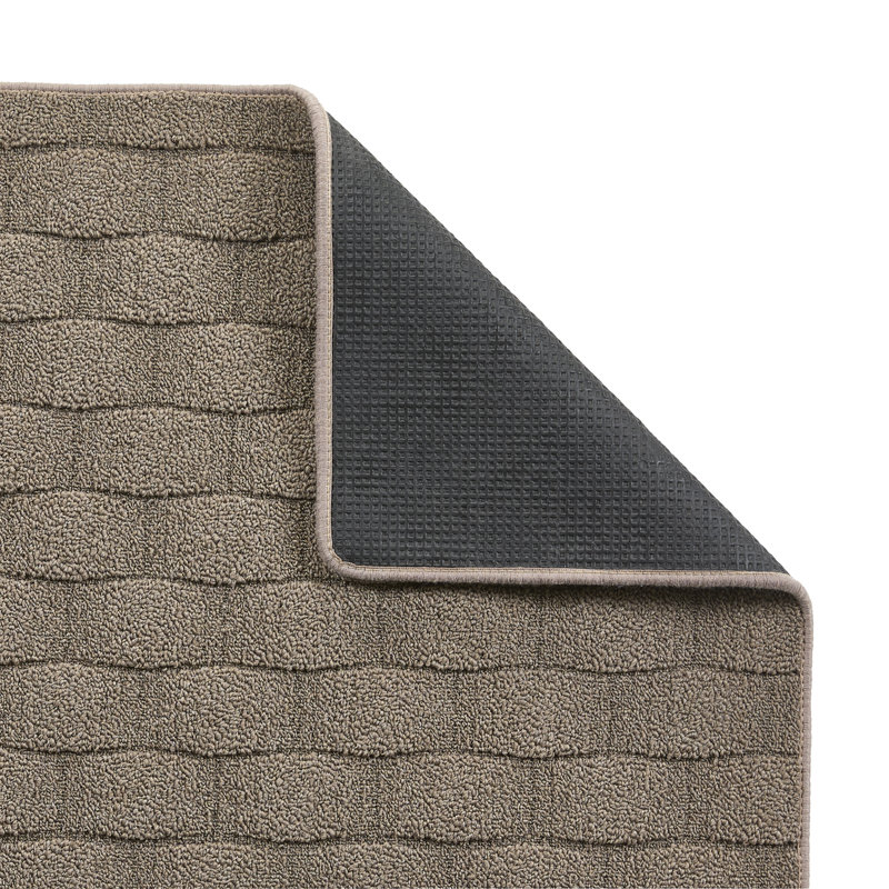 My Mat Sculptured Washable Basketweave Mink Rug, Rectangle 80 x 120cm