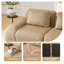Canapé modulaire en L 82 po de style moderne en forme de L 82 po, canapé surdimensionné en flanelle 2 places avec repose-pieds mobile et aucun assemblage requis-1502112322