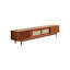 Solid Wood Rattan-Woven Cabinet Doors TV Stand-102077623