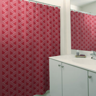 Rideau de douche simple Classic Zig Zag