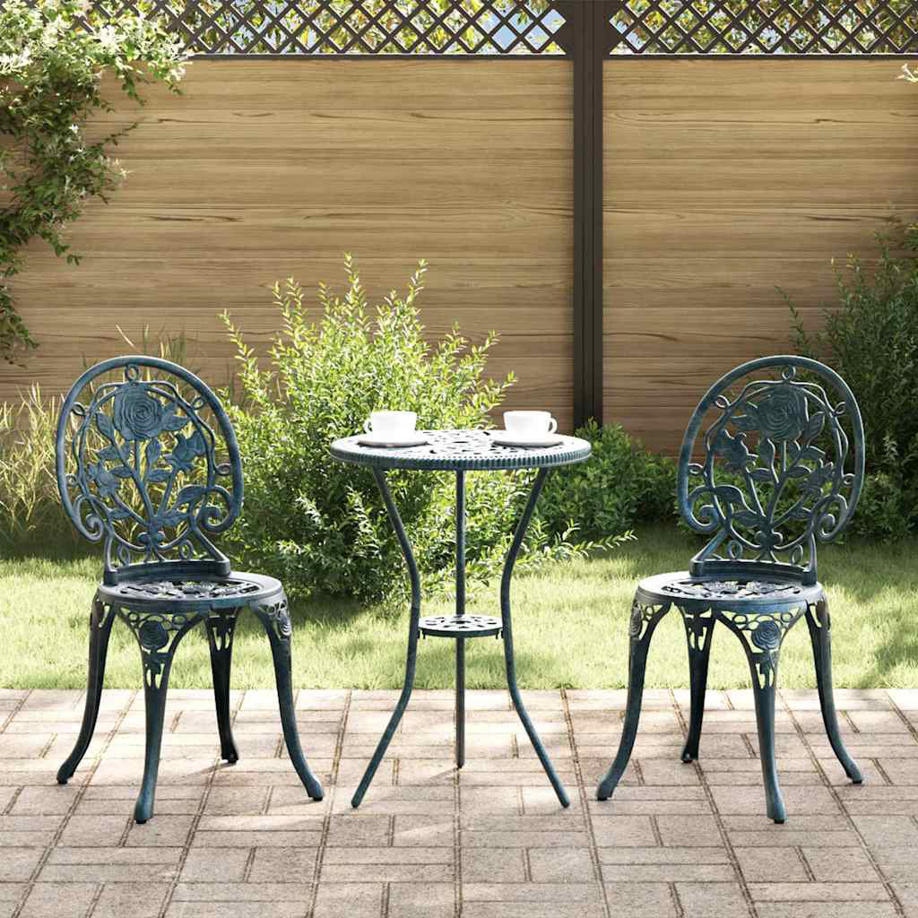 Vidaxl Garden Bistro Set 3 Pcs Aluminium