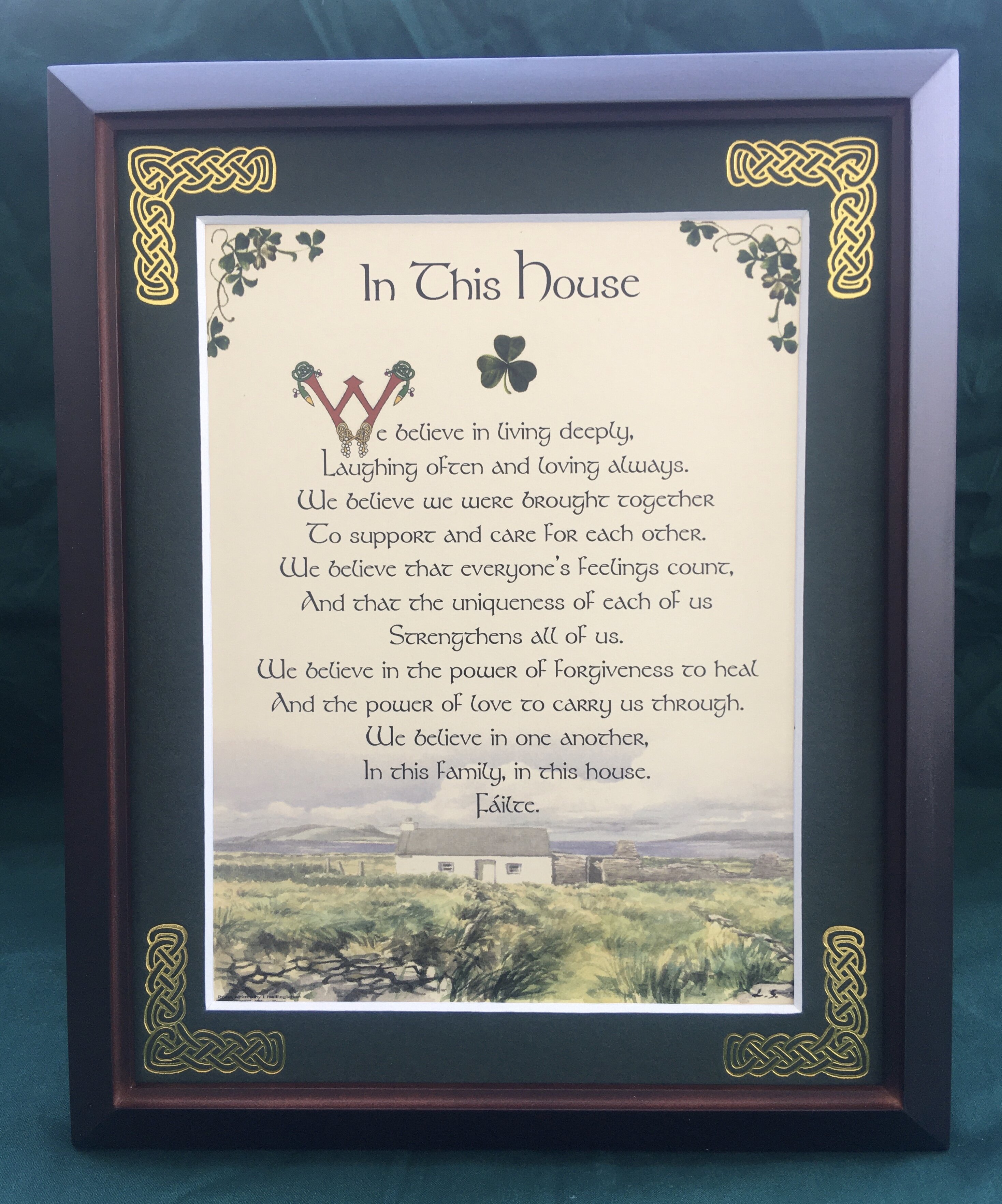 Trinx Irish Curse Life Love God Poem Motivational Quote Matted Framed Art  Wall Decor 20x26 Framed On Paper Print