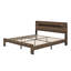 Structure de lit plateforme en bois avec tête de lit à DEL avec rangement et 2 USB, grand rangement sous le lit-15917001