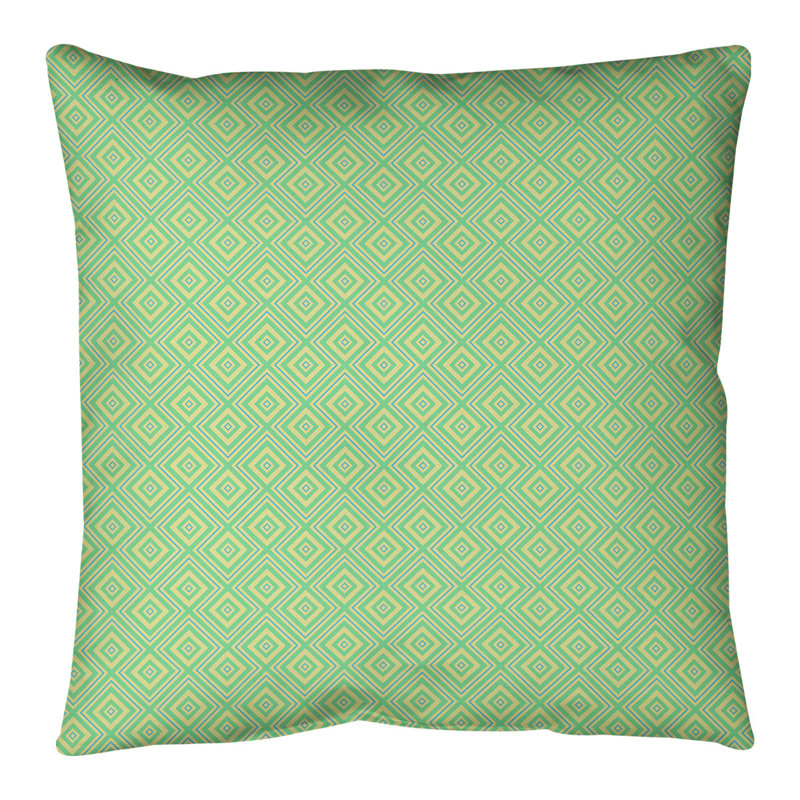 Oreiller de sol Katelyn Elizabeth, 36 po x 36 po, Vert / bleu