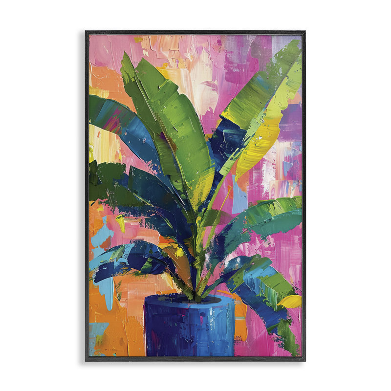 Estampe numérique moderne et lumineuse encadrée par LSR Design Studio, H 18 po x l 12 po, Giclée encadrée noir minuit