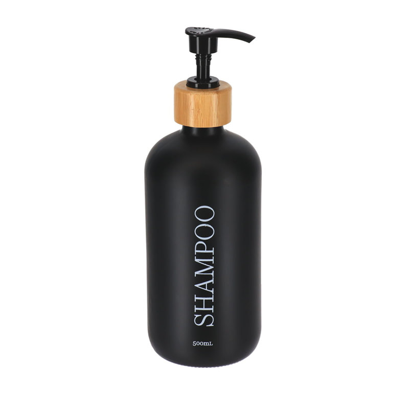 Matte Black Shampoo Dispenser 17 fl (500ml), Black