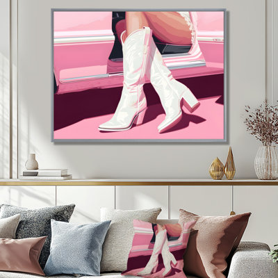 «White Cowboy bottes on Interstate 410 II - Cowgirls», reproduction d'art murale