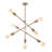 7 Lights Metal Body Sputnik Chandelier