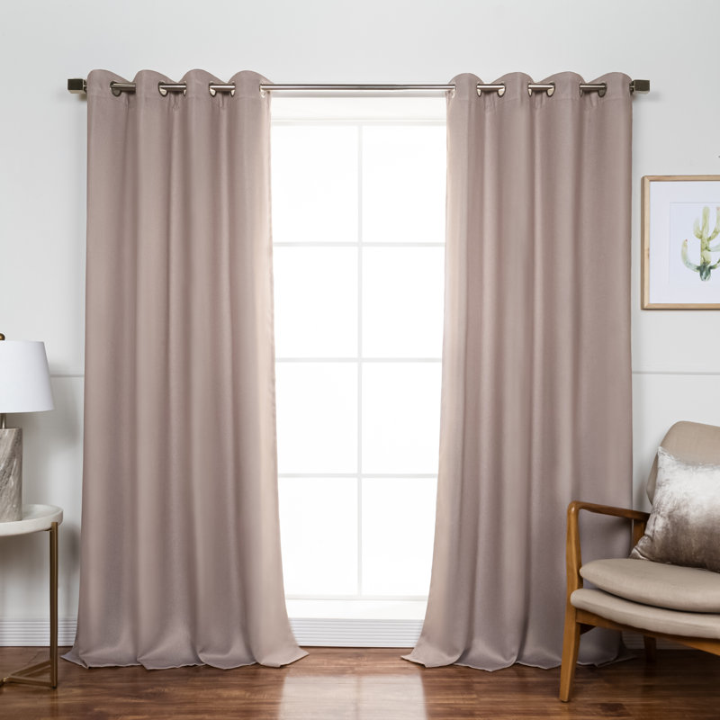 Paire de rideaux obscurcissant Jhoniel, Beige, L 52 po x L 84 po