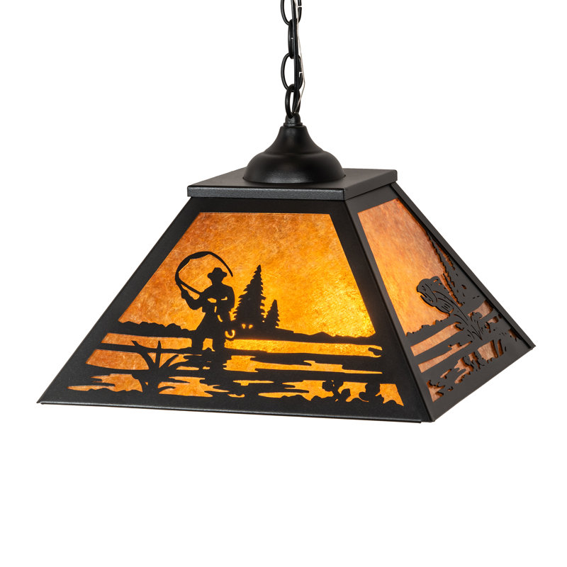 Luminaire suspendu conique unique à 2 lumières