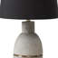 Lampe de table Iqra, métal doré, résine gris pierre, tissu noir-117054064