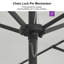 Parasol de patio blanc à double face de 13 pieds avec base incluse-914214423
